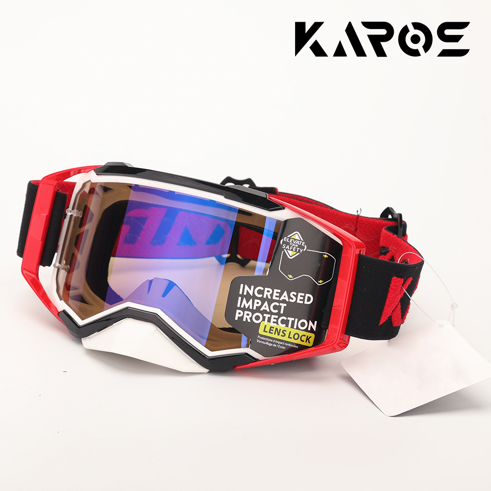 Mountain Biking Helmet - Karos Motocross-Reitbrille UV400 Winddichte MX-Helme Motorradbrille