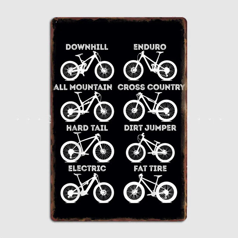 Mountain Biking Europe - MTB Mountainbike Radfahrer Retro Poster Metallschild