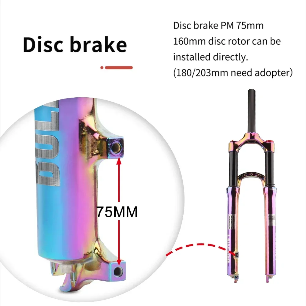 Mtb Fork Air - Regenbogen 27,5/29er Suspension Air Zoll Vakuum