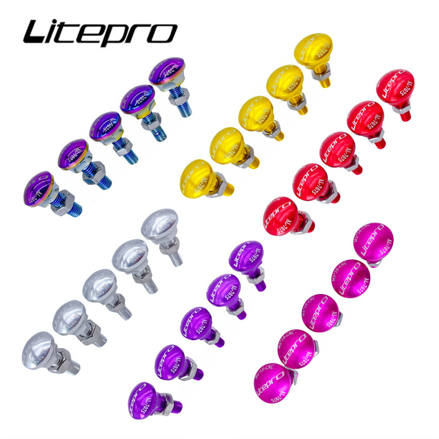 Mountain Biking Pictures - Litepro 5Pcs Vorderrad Befestigungs Schraube Aluminium