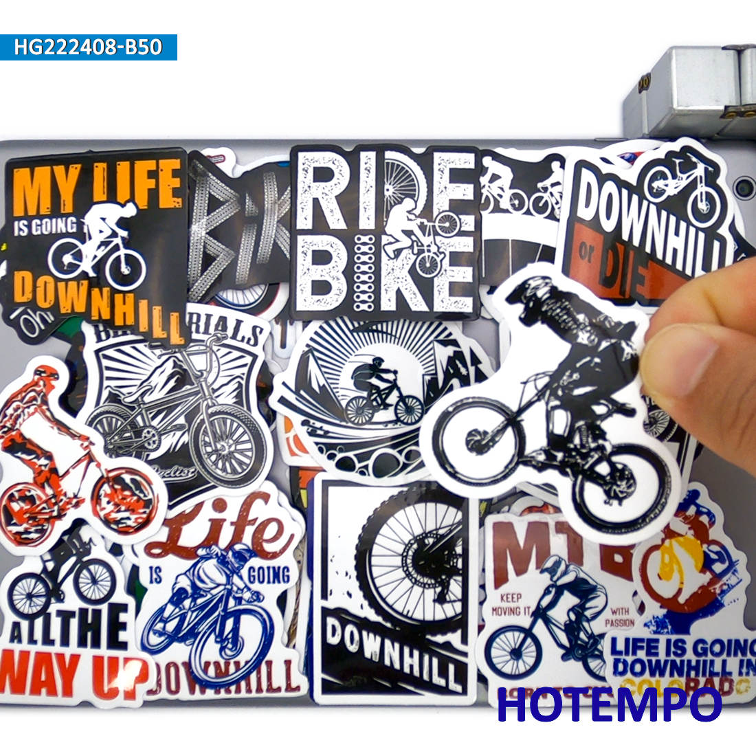 Mountain Biking Sport - 50 Stück, Mountainbike fahren, Downhill-Abenteuer, MTB-Sport,