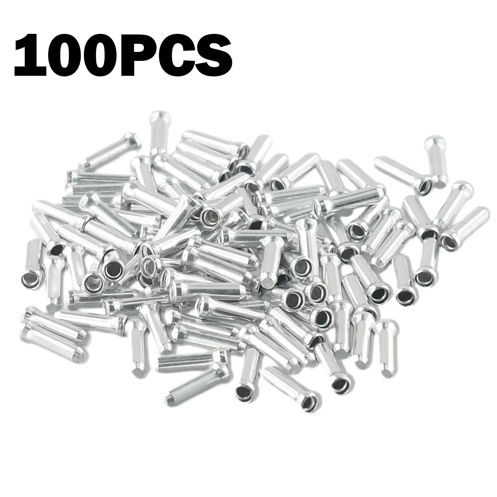 Mountain Biking Tips - Premium 100 Stück Fahrradkabel-Spitzen-Set, Aluminium, 12