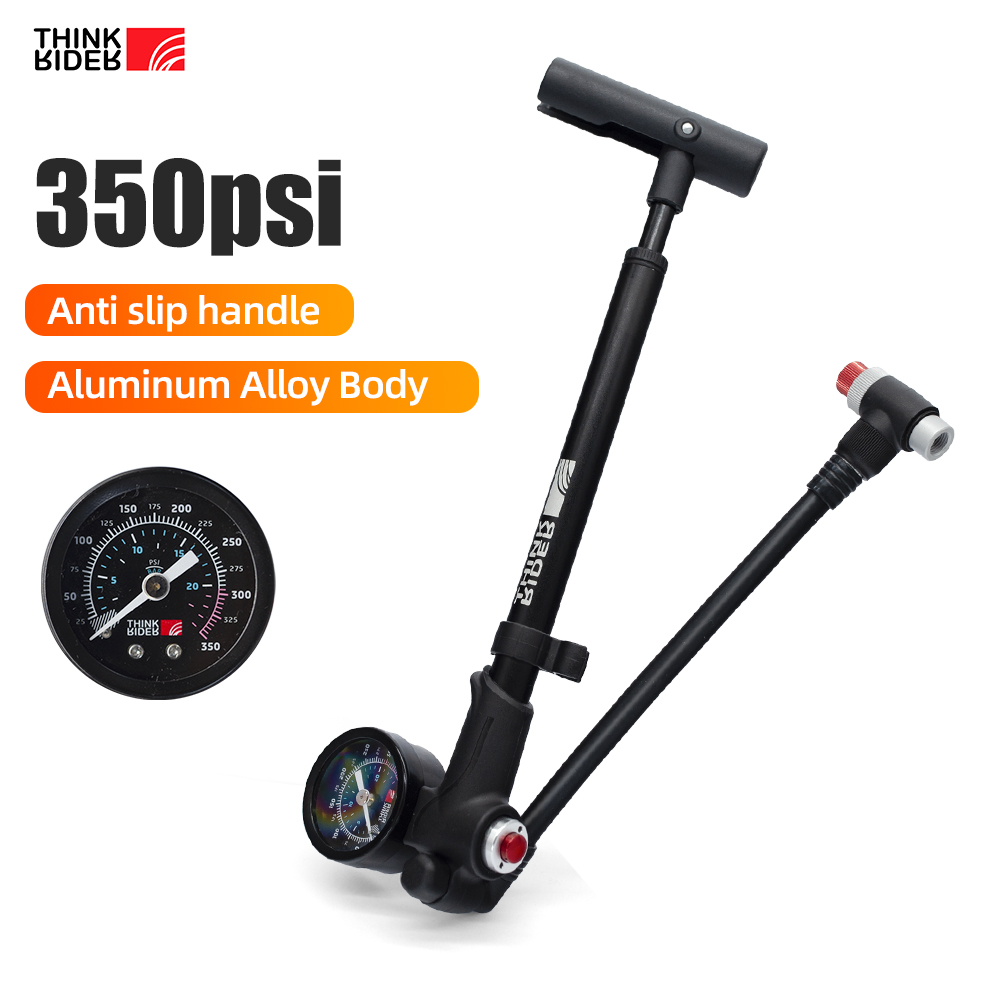 Mtb Fork Air - ThinkRider Tragbare Hochdruck-Fahrradluftpumpe mit 350 psi