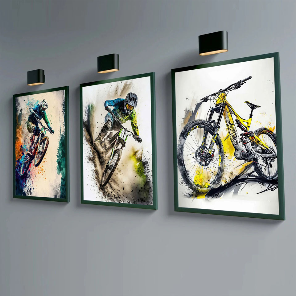 Mountain Biking Pictures - Mountainbike Sport Wand Kunst Diy Diamant