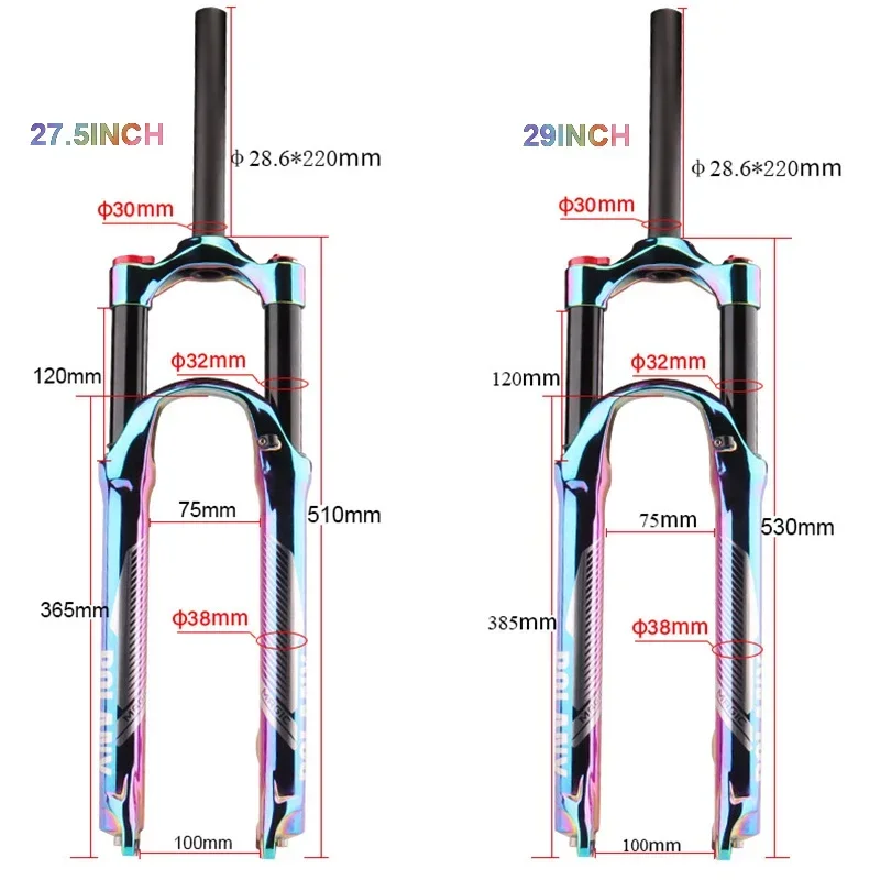 Regenbogen 27,5/29er Suspensio – Mtb Fork Air Bewertung und Preis