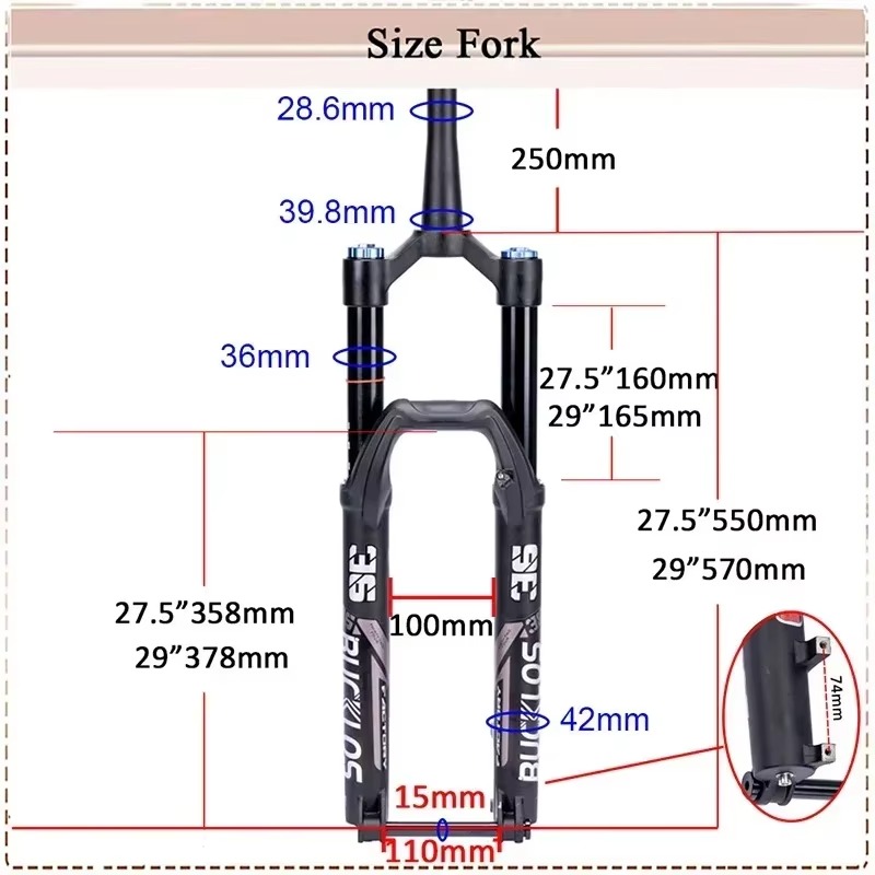 BUCKLOS 27,5/29 Zoll MTB Luftf – Mtb Fork Air Bewertung und Preis