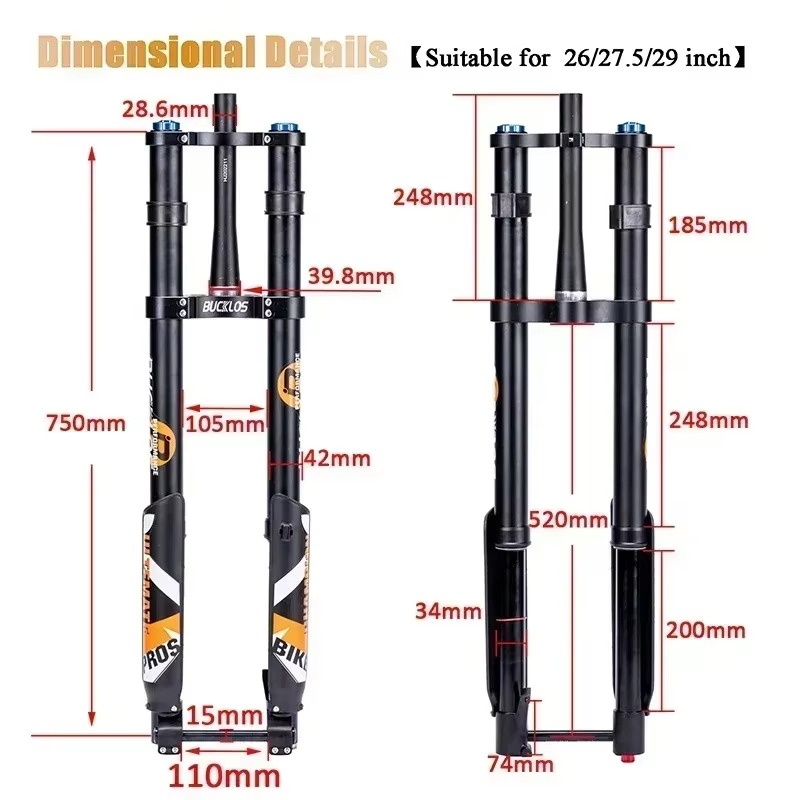 BUCKLOS Invertierte Luftfederg – Mtb Fork Air Bewertung und Preis