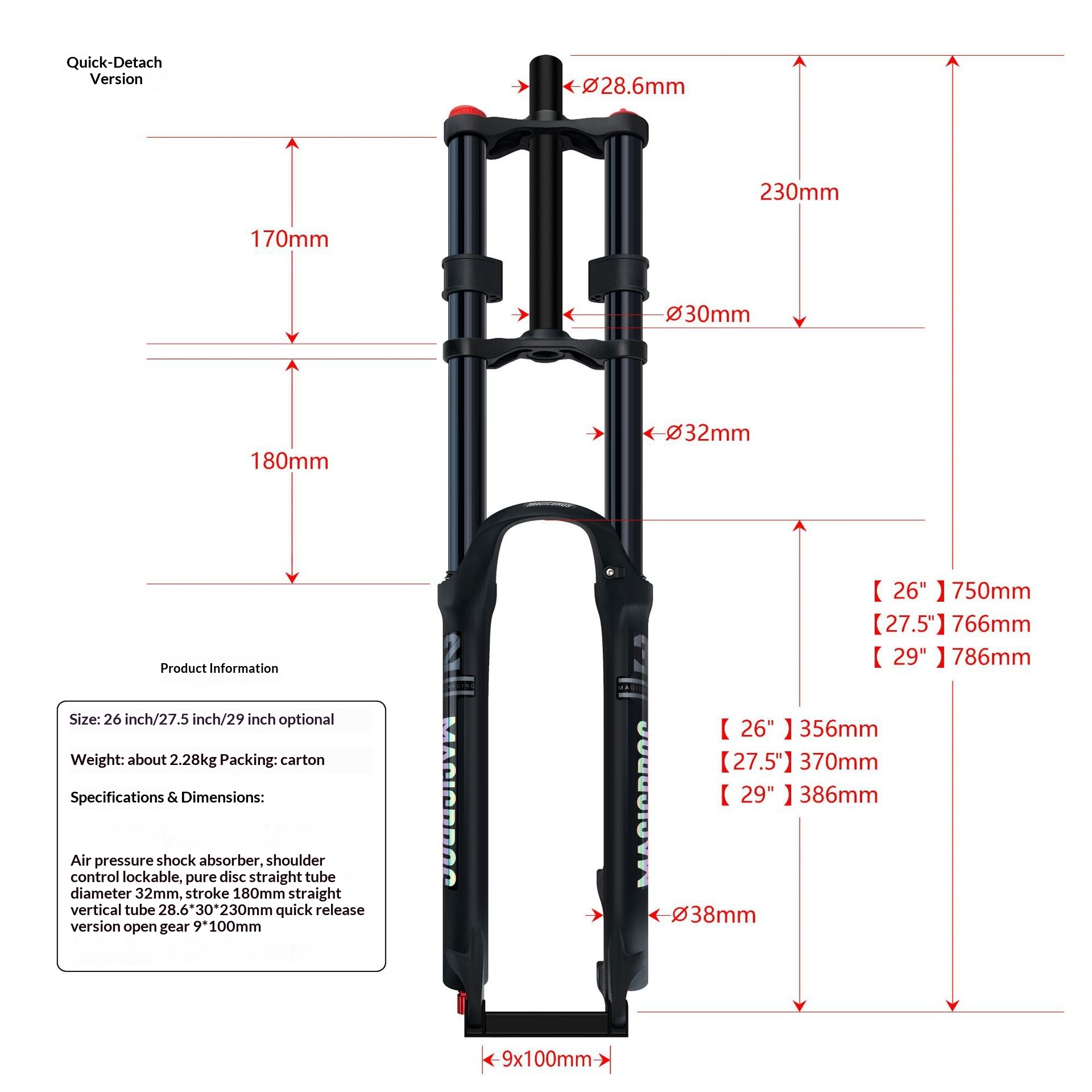 Magnesium-Aluminium-Federgabel – Mtb Fork Air Bewertung und Preis