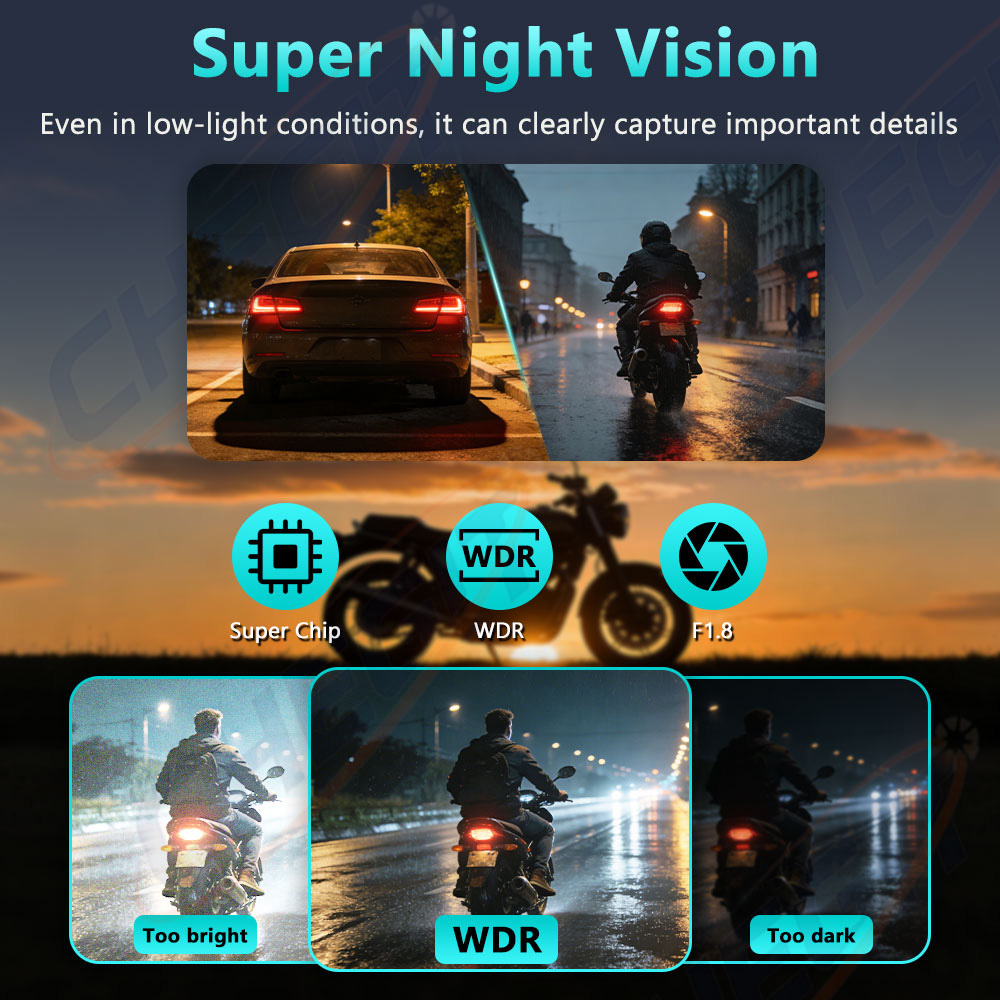 2K 30fps Motorrad-Dashcam DVR- – Mountain Biking Helmet Bewertung und Preis