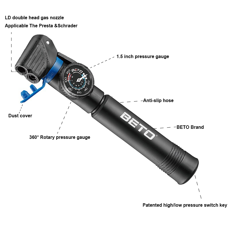 BETO Fahrrad Pumpe Mini Hand P – Mtb Fork Air Bewertung und Preis