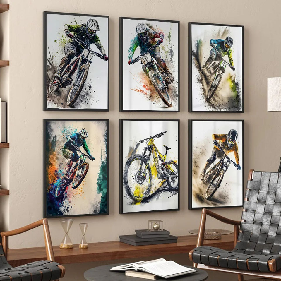Mountainbike Sport Wand Kunst  – Mountain Biking Pictures Bewertung und Preis